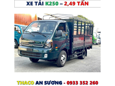 GIÁ XE TẢI KIA K250 THÙNG MUI BẠT TẢI 2,49 TẤN MỚI NHẤT
