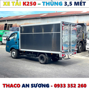 BẢNG GIÁ XE TẢI KIA K250 THÙNG MỚI NHẤT 2025