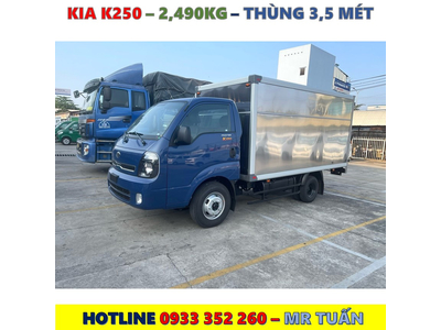 BẢNG GIÁ XE TẢI KIA K250 TẢI TRỌNG 2,49 TẤN MỚI NHẤT
