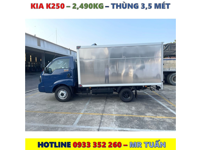 BẢNG GIÁ XE TẢI KIA K250 TẢI TRỌNG 2,49 TẤN MỚI NHẤT