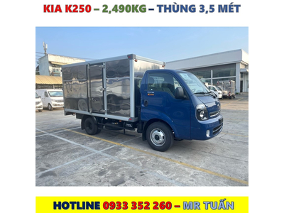 BẢNG GIÁ XE TẢI KIA K250 TẢI TRỌNG 2,49 TẤN MỚI NHẤT