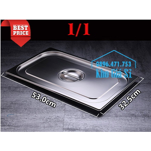 Nắp khay inox GN 1/1 kích thước 53cm x 32.5cm