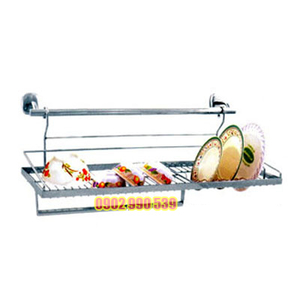 KỆ CHÉN INOX 1 TẦNG + MÓC