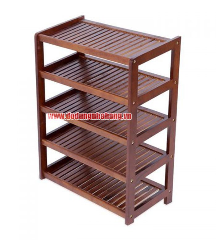 KỆ GIÀY DÉP 5 TẦNG 60CM MÀU NÂU
