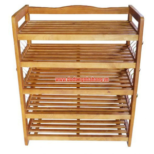 KỆ GIÀY DÉP 5 TẦNG 62CM CÓ MÓC SẮT MÀU VÀNG CÁNH GIÁN