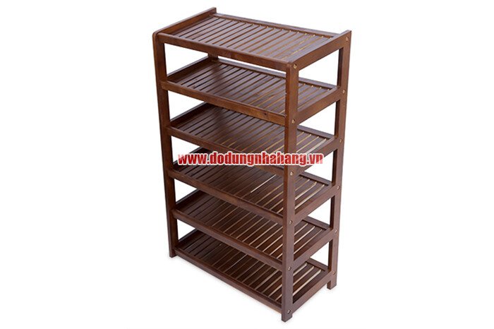 KỆ GIÀY DÉP 6 TẦNG 60CM MÀU NÂU