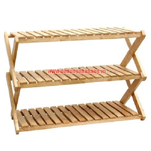 KỆ GIÀY DÉP THÔNG MINH 3 TẦNG 60CM MÀU GỖ TỰ NHIÊN