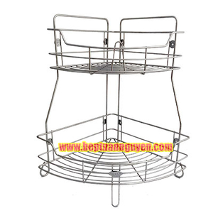 KỆ GÓC INOX 2 TẦNG SOLE