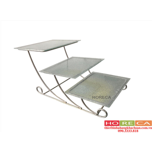 KỆ TRƯNG BÀY BUFFET INOX 3 TẦNG - KB38