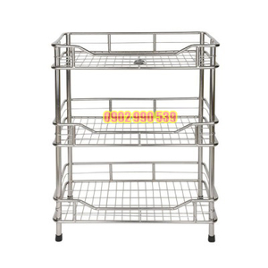 KỆ INOX 3 TẦNG ỐNG