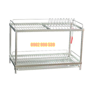 KỆ INOX (304) 2 TẦNG CÓ KHAY