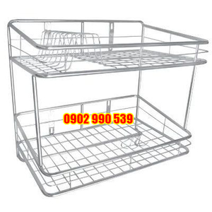 Kệ inox treo 2 tầng kích thước