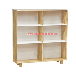 KỆ SÁCH 6 NGĂN GỖ CAO SU