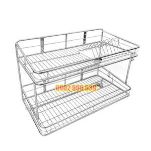 KỆ TREO 2 TẦNG ỐNG 30X50CM CÓ LÙA