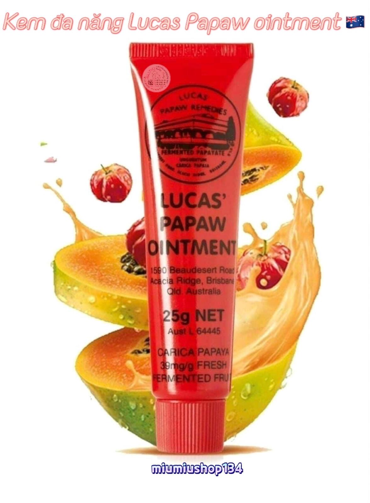 KEM ĐA NĂNG LUCAS PAPAW TUÝP 25gr 🇦🇺