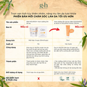 Kem dưỡng ẩm da tay G&H NOURISH HAND CREAM Amway 75ml