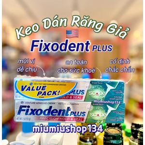 Keo Dán Hàm Răng Giả Fixodent Plus 🇺🇸