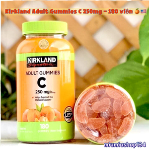 Kẹo Dẻo C Kirkland Adult Gummies C 250mg - 180 viên 🍊🇺🇸