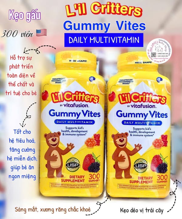 Kẹo Gấu Lil Critter Gummy vites 300 con gấu 🇺🇸