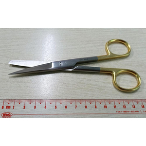 Kéo phẫu thuật Standard (cán vàng) nhọn tù thẳng 14.5 cm Hilbro 09002-14