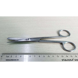 Kéo phẫu thuật thẳng nhọn-tù 16.5 cm G14 03-150