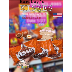 Kẹo socola Hershey`s kisses hazel nut (mỹ)