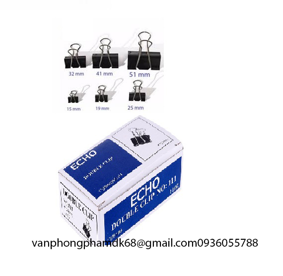 Kẹp bướm đen echo 15mm,19mm,32mm,41mm,51mm