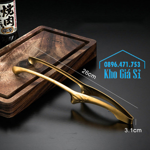 Kẹp gắp thức ăn kiểu Nhật bằng inox 304 mạ vàng cao cấp