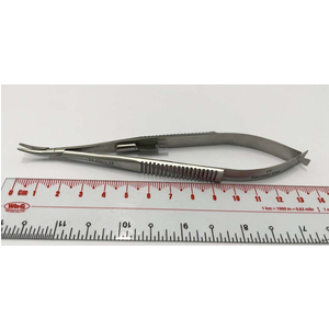 Kẹp kim vi phẫu Castroviejo cong có khóa 14cm Hilbro 22.0263.14