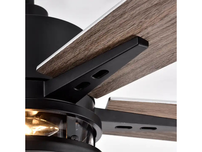 QUẠT TRẦN ĐÈN 5 CÁNH ĐIỀU KHIỂN TỪ XA BLACK