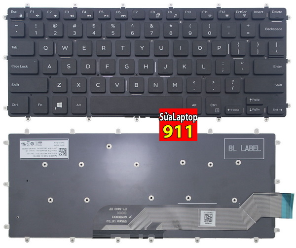 bàn phím laptop dell inspiron 15 5568(có LED)