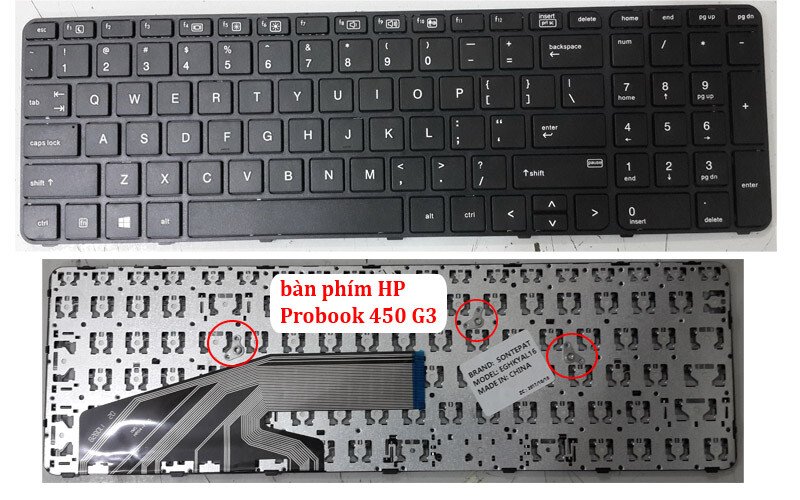 bàn phím laptop hp probook 450G3