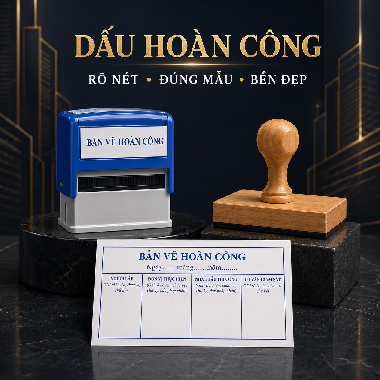 Khắc Dấu Hoàn Công Theo Yêu Cầu – Rõ Nét, Đúng Nội Dung