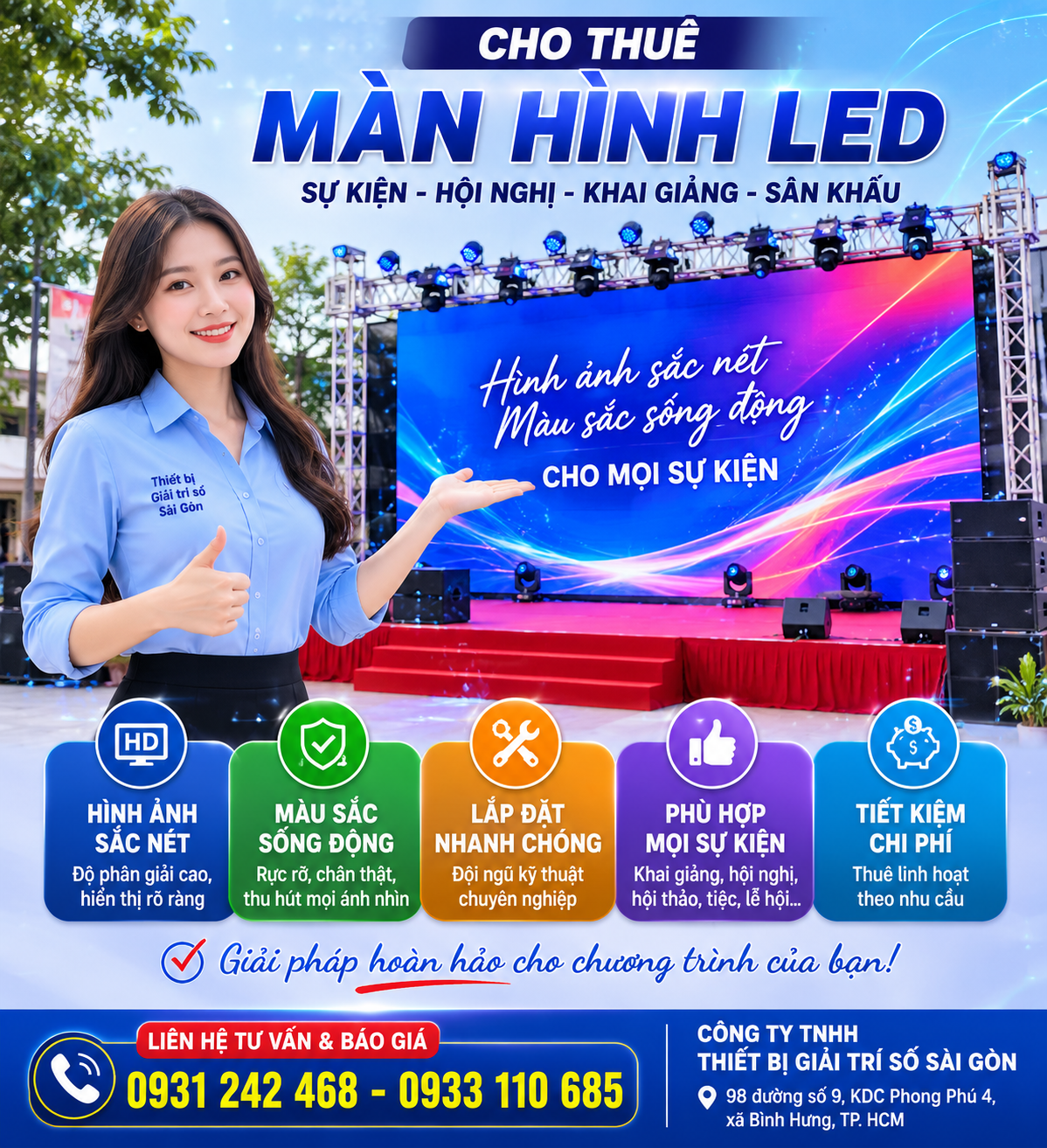 KHAI GIẢNG ẤN TƯỢNG HƠN VỚI MÀN HÌNH LED CHUYÊN NGHIỆP