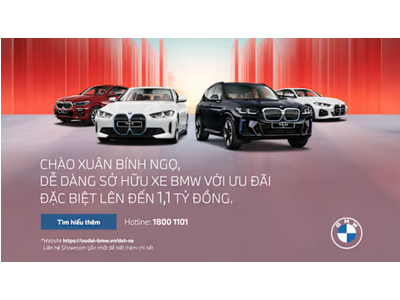 KHAI XUÂN NHƯ Ý, BMW ƯU ĐÃI HẤP DẪN HƠN 1 TỶ ĐỒNG MỪNG TẾT BÍNH NGỌ.