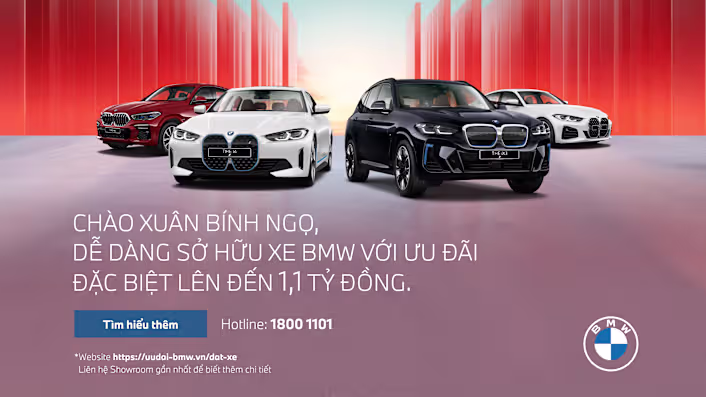 KHAI XUÂN NHƯ Ý, BMW ƯU ĐÃI HẤP DẪN HƠN 1 TỶ ĐỒNG MỪNG TẾT BÍNH NGỌ.