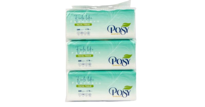 Khăn giấy ăn Posy 180 tờ, 3 lớp