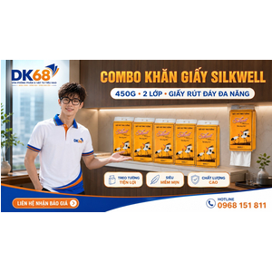 Khăn Giấy Đa Năng Treo Tường Silkwell 450g 2 Lớp – Giấy Rút Đáy Cao Cấp