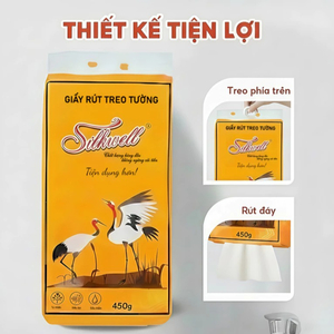 Khăn Giấy Đa Năng Treo Tường Silkwell 450g 2 Lớp – Giấy Rút Đáy Cao Cấp