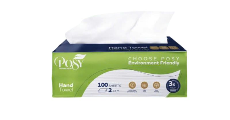 Khăn giấy lau tay Posy 100 tờ 2 lớp