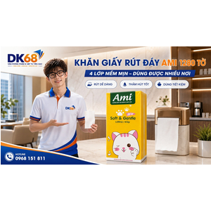 Khăn giấy rút đáy Ami 1280 tờ