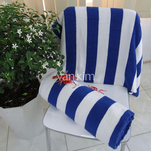 Khăn Sọc Hồ Bơi 90x180 900gram Trắng Xanh