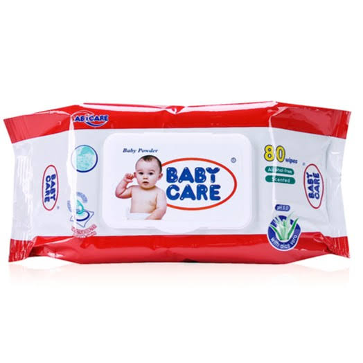 Khăn ướt babay care có mùi, không mùi : 10 tờ , 80 tờ , 100 tờ