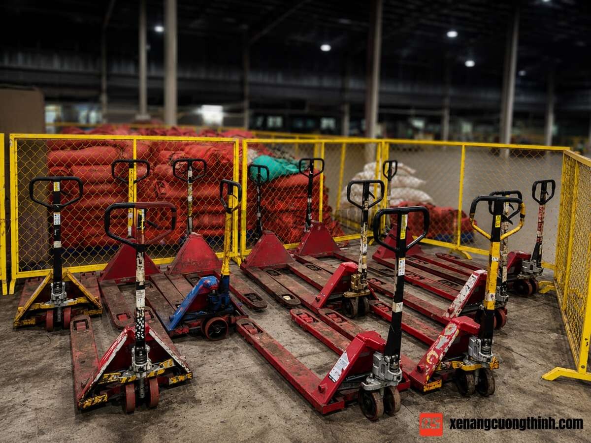 Tình Trạng Bánh Xe Nâng Tay Cần Thay Thế