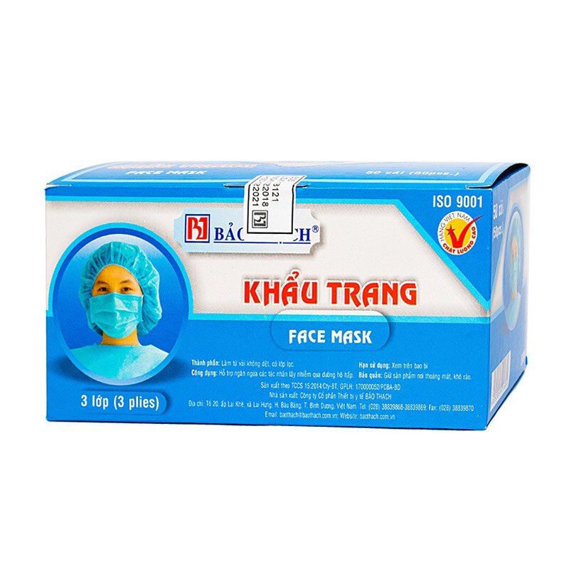 Khẩu trang y tế 3 lớp Bảo Thạch