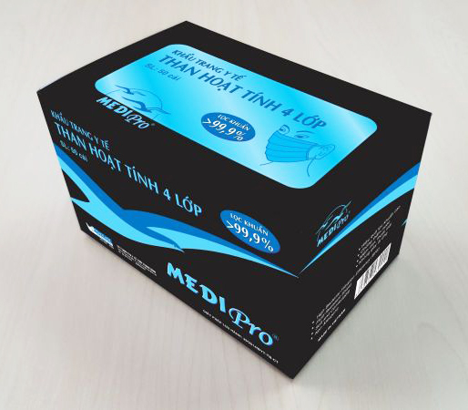 Khẩu trang y tế than hoạt tính 4 lớp Medipro
