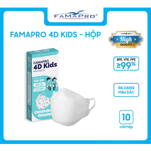 Khẩu trang y tế trẻ em 3 lớp Famapro 4D Kids