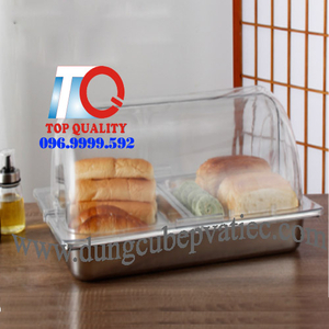 Khay búp phê 02 ngăn nắp trong suốt