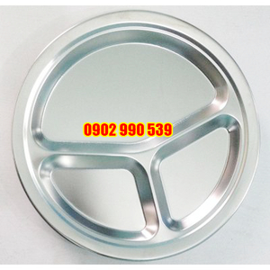 Khay cơm inox 3 ngăn cao cấp