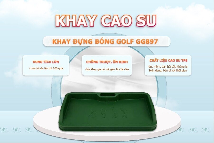 Khay Đựng Bóng Golf Cao Su